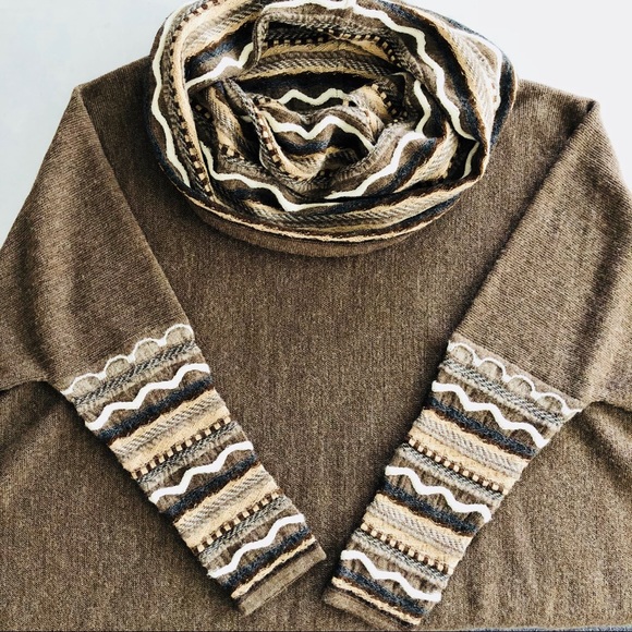 ⭐️QINTI⭐️Oversized Sweater Baby Alpaca Wool Poncho with Sleeves One Size - Picture 9 of 10